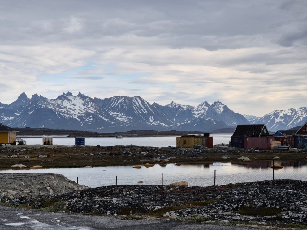 View from Nanortalik Heliport, June 2025. Photo: Joan Nymand Larsen