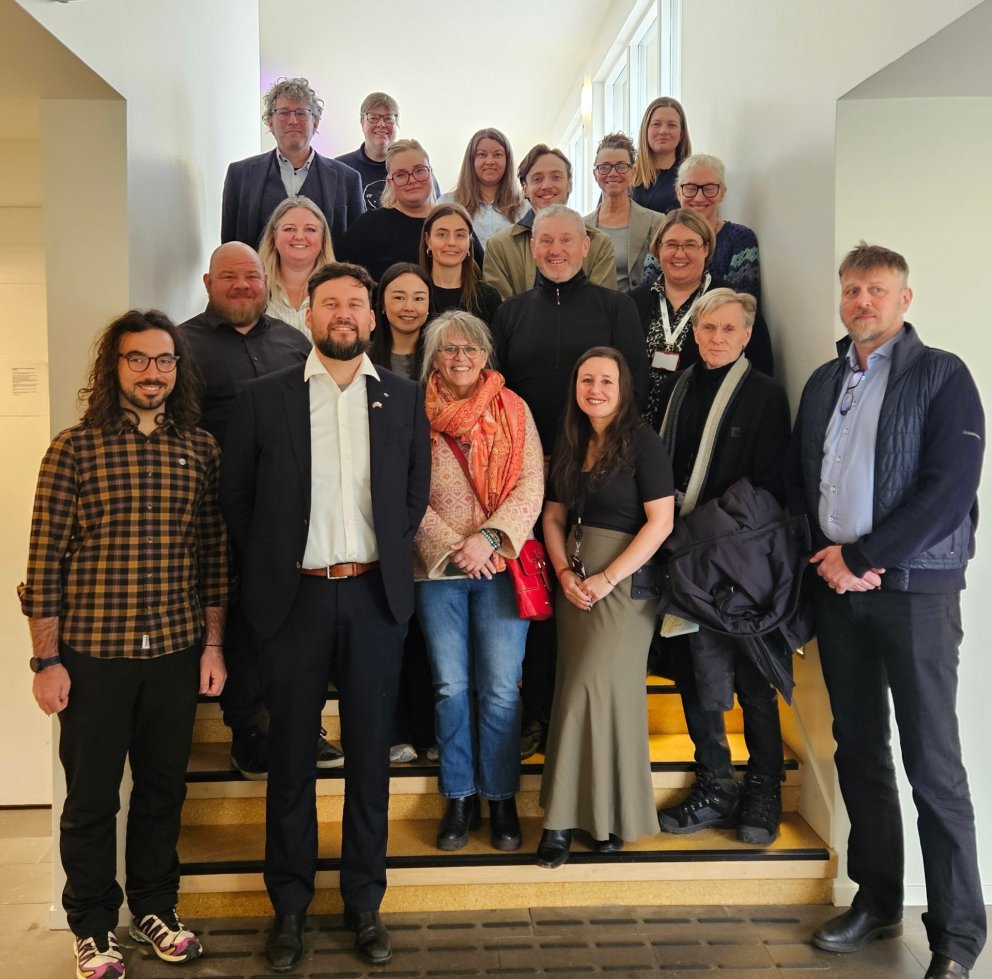 Hópmynd eftir norðurslóðafund í Háskólanum á Akureyri