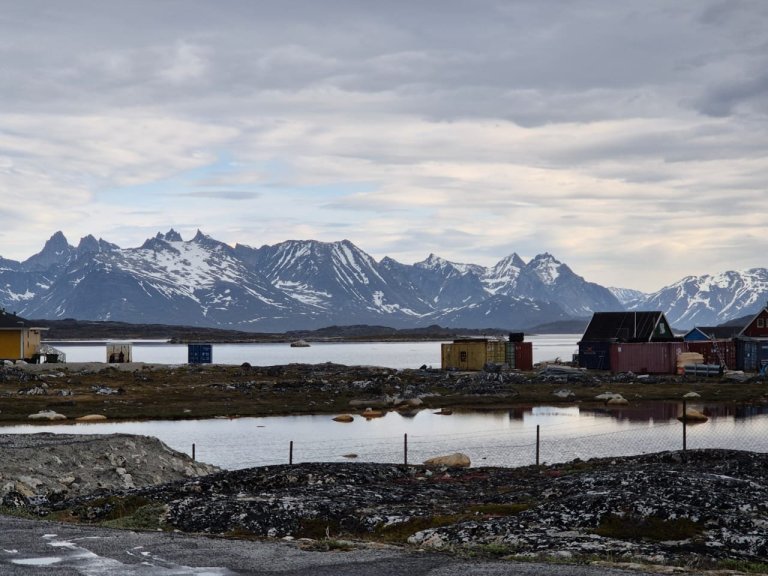 View from Nanortalik Heliport, June 2025. Photo: Joan Nymand Larsen