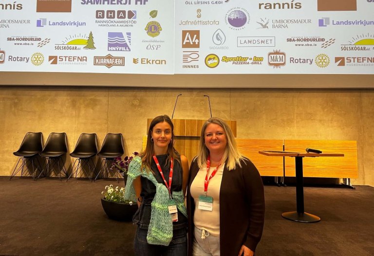 Helga Númadóttir and Hildur Sólveig Elvarsdóttir at the University of Akureyri’s Ceremonial Hall, 26&hellip;