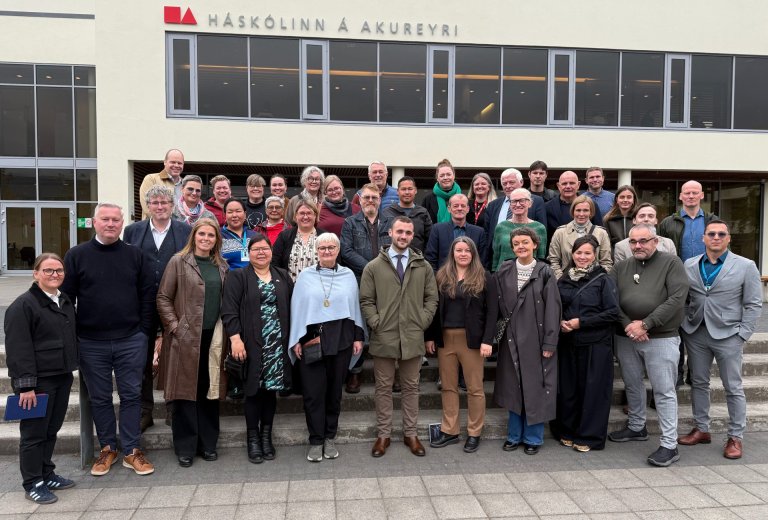 Þingmenn Vestnorræna ráðsins ásamt fulltrúum Norðurslóðamiðstöðvar