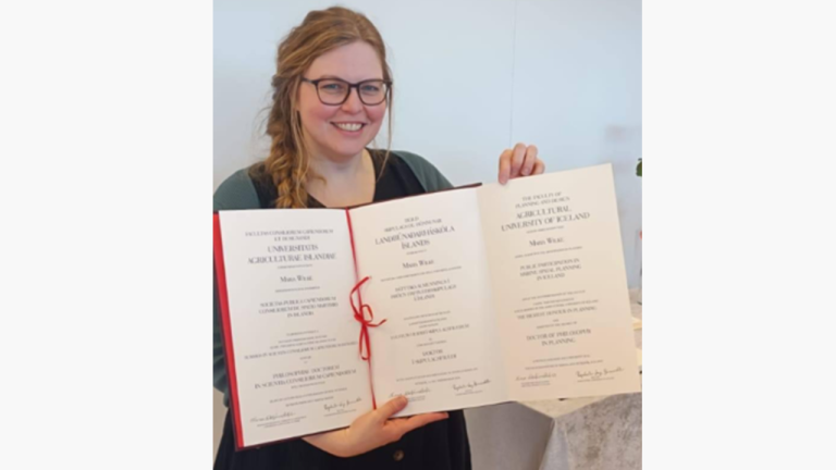 Maria Wilke, fyrrum starfsmaður SVS, varði doktorsritgerð sína við deild Skipulags og hönnunar við L…