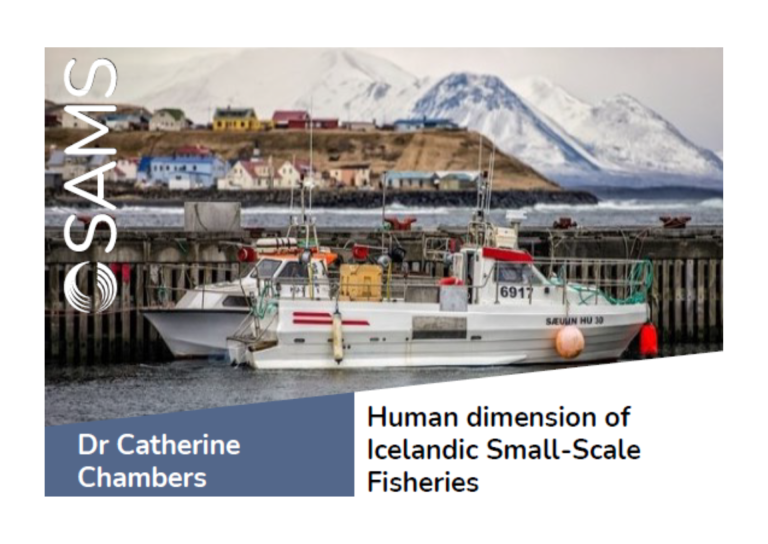 Fyrirlestur hjá Scottish Association for Marine Science með Dr. Catherine Chambers 16. janúar n.k.